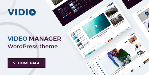 Vidio - Video Manager WordPress theme