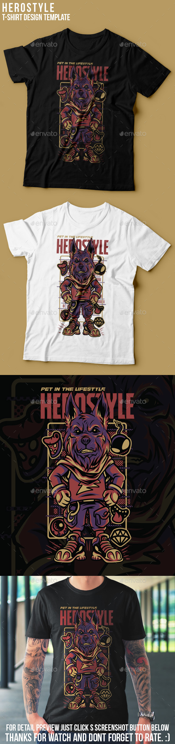 Hero Style T-Shirt Design