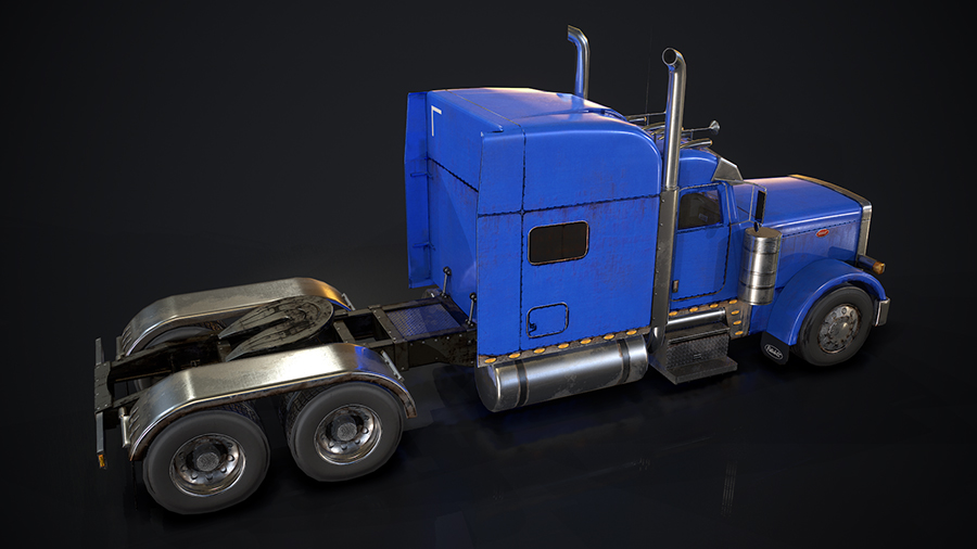 American Peterbilt Truck - Low Poly by MSWoodvine | 3DOcean