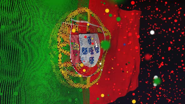 Portuguese Flag Particle Animation alt