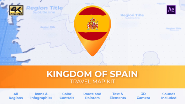 Spain Map - Kingdom of Spain Travel Map