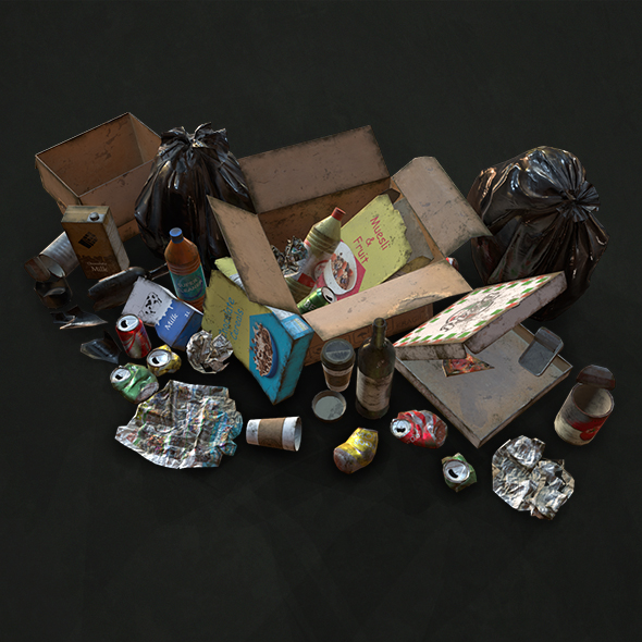 Urban TrashGarbage Bags - 3Docean 26376965