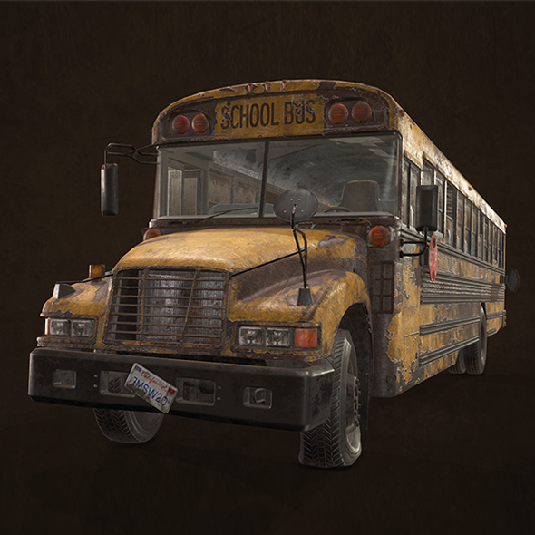 Abandoned School Bus - 3Docean 28024190