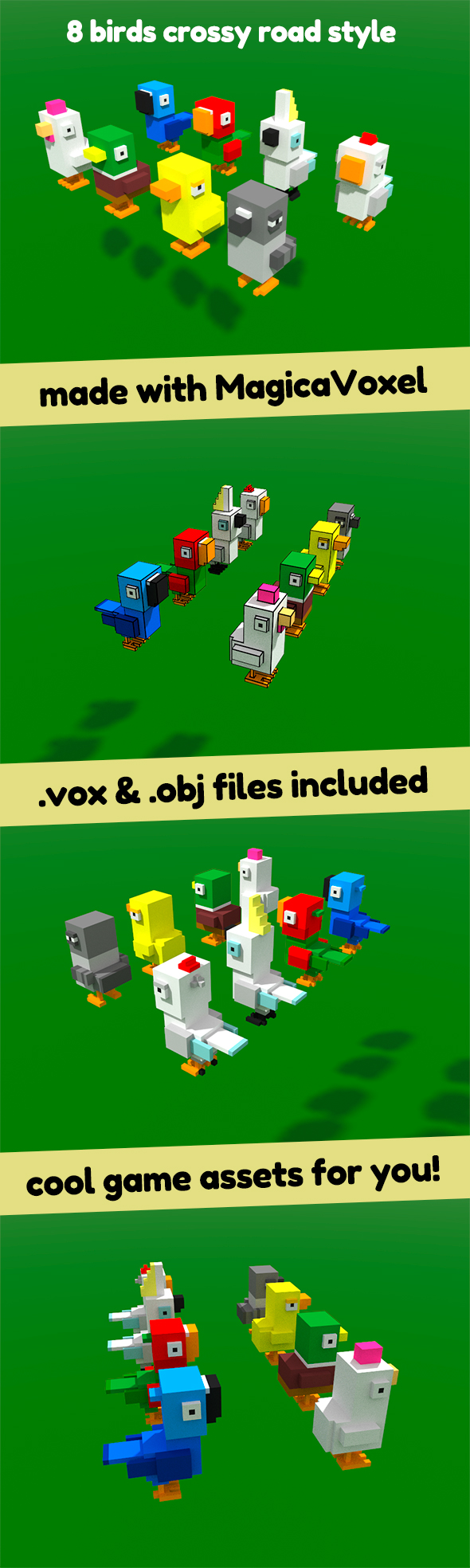 8 Low-poly Voxel - 3Docean 28024236