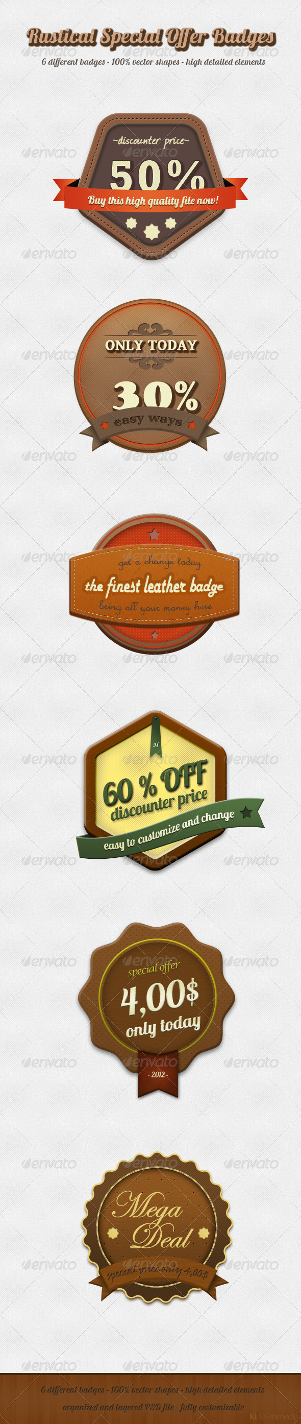 Rustical Special Offer Badges