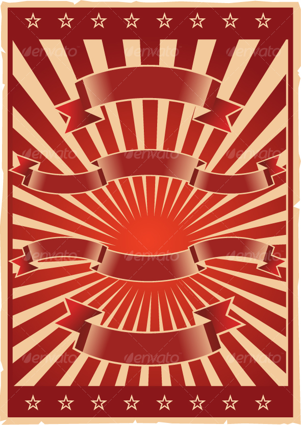 Set of glossy red ribbons - Retro Technology