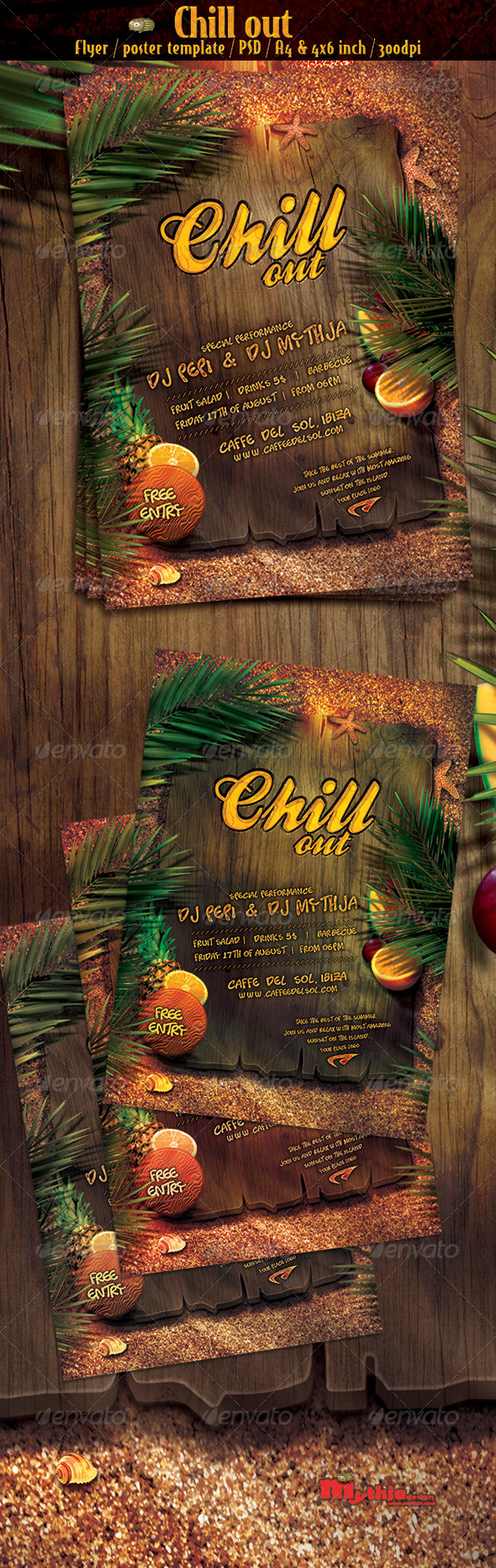 Chill out vol.1 - party flyer/poster template - Clubs & Parties Events