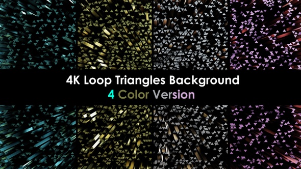 4K Loop Triangles Background