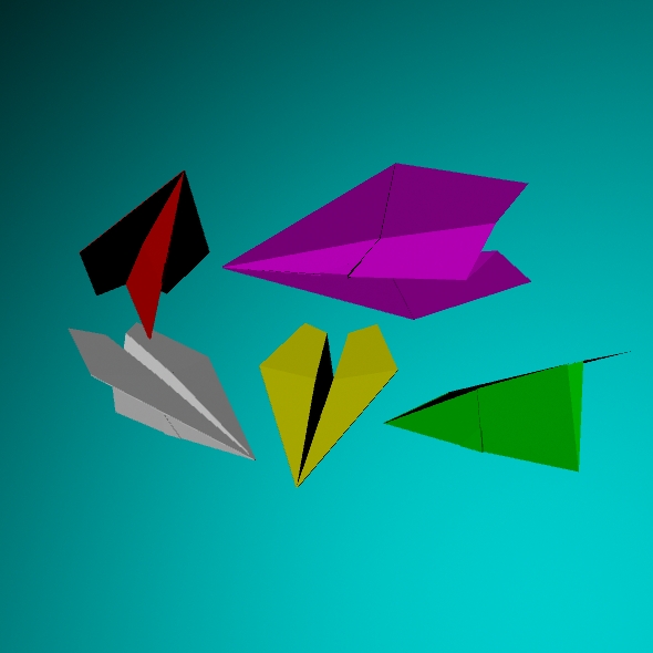 folding paper plane - 3Docean 28042454