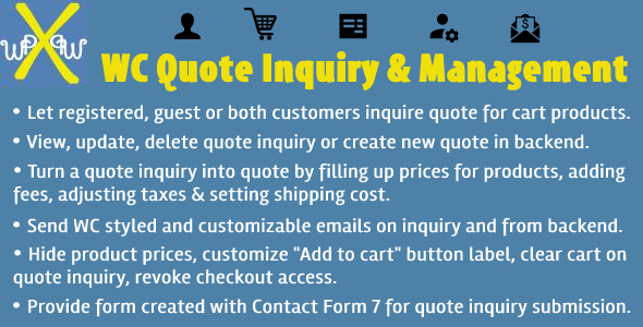 Woocommerce Quote Inquiry & Management