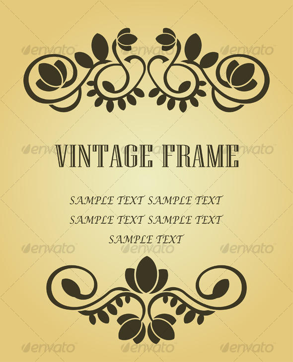 Vintage frame in victorian style - Decorative Vectors