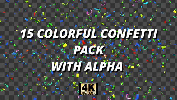 Confetti Colorful Pack 4K 15 clips