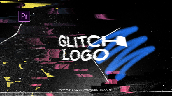 Glitch Distortion Logo Intro