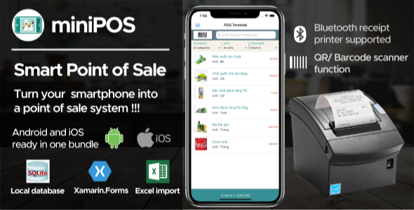 miniPOS - Mobile point of sale Android + iOS applications