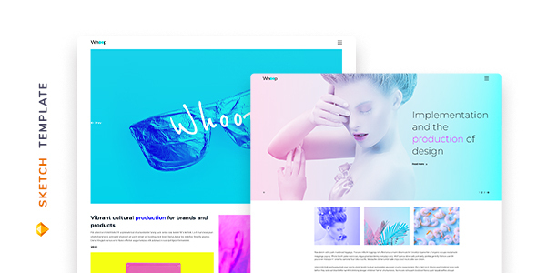 Whoop – Creative Agency Template for Sketch