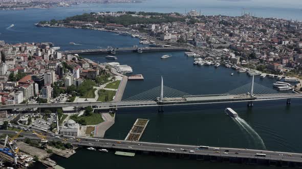 Istanbul Bosphorus And Golden Horn Aerial View 3