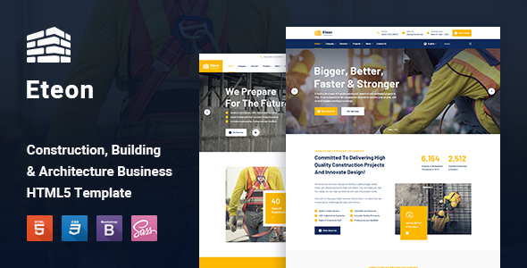 Top Eteon - Construction and Building HTML5 Template