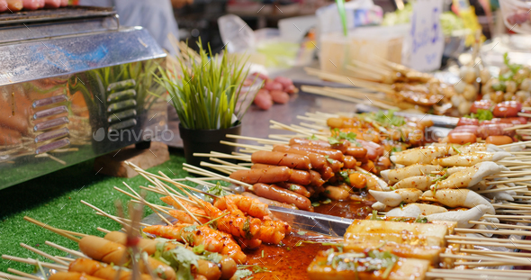 Skewer in thailand street market Stock Photo by leungchopan | PhotoDune