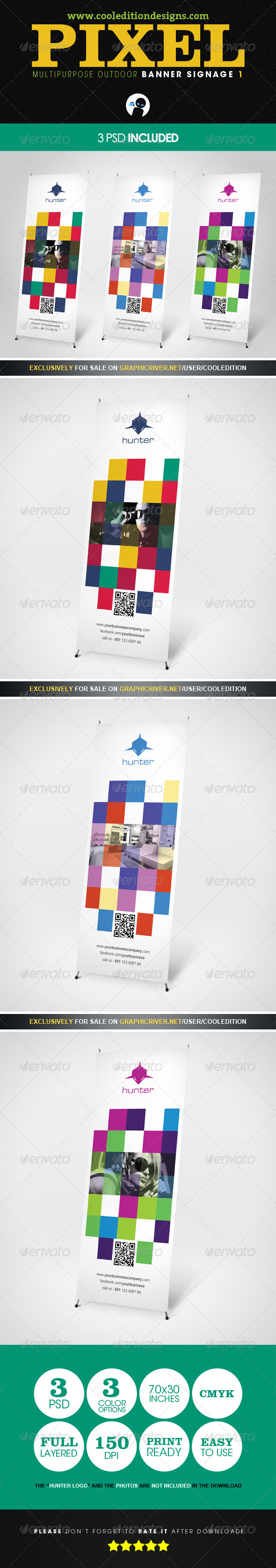 Pixel - Multipurpose Outdoor Banner Signage 1 - Signage Print Templates