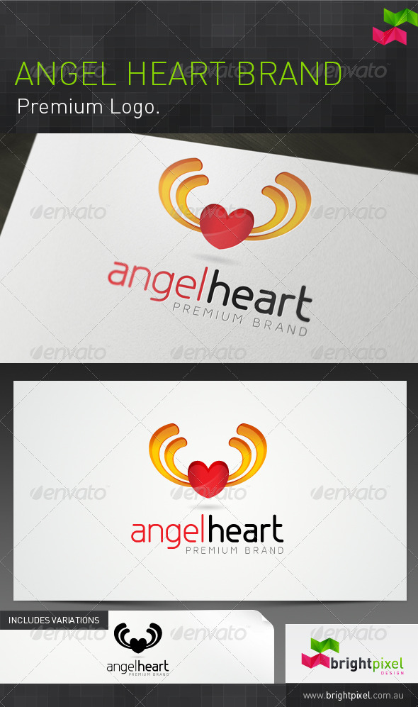 Angel Heart Brand - Symbols Logo Templates