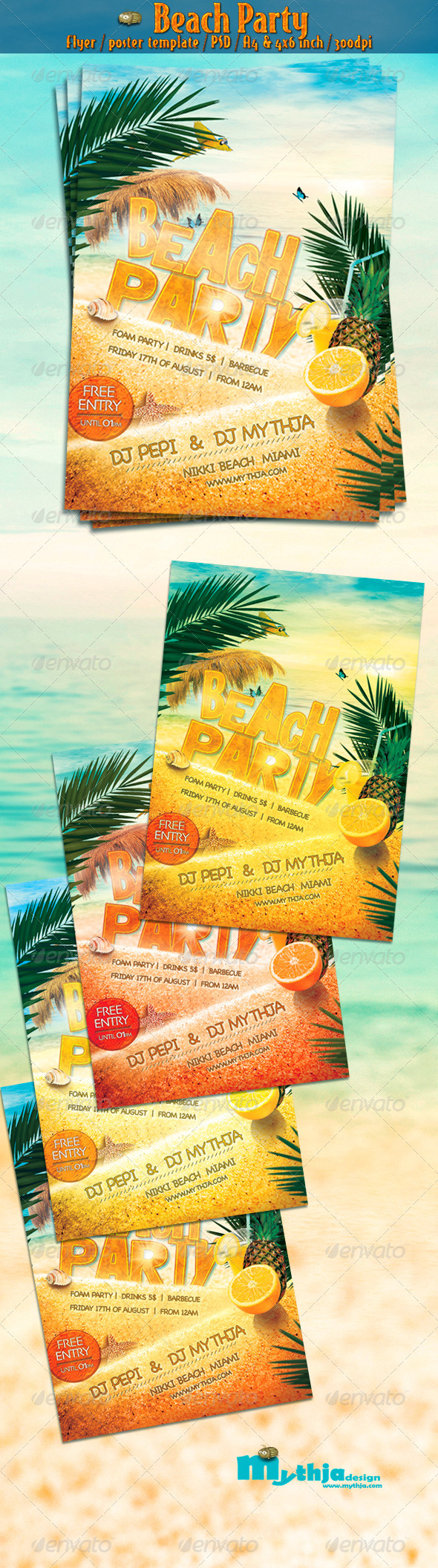 Beach Party Vol.1 - Flyer/Poster Template