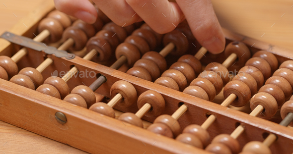 Calculate on abacus - Stock Photo - Images