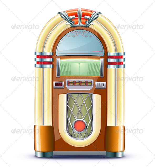 Juke box - Objects Vectors