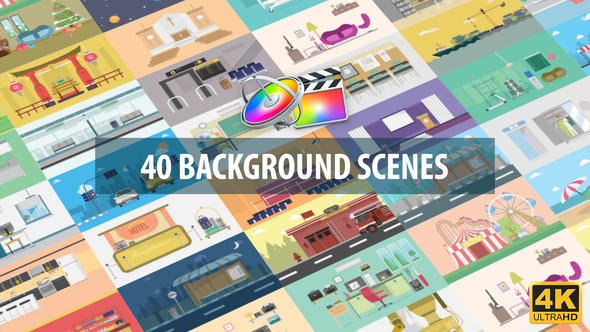 40 Mix Background Scenes | Apple Motion & FCPX
