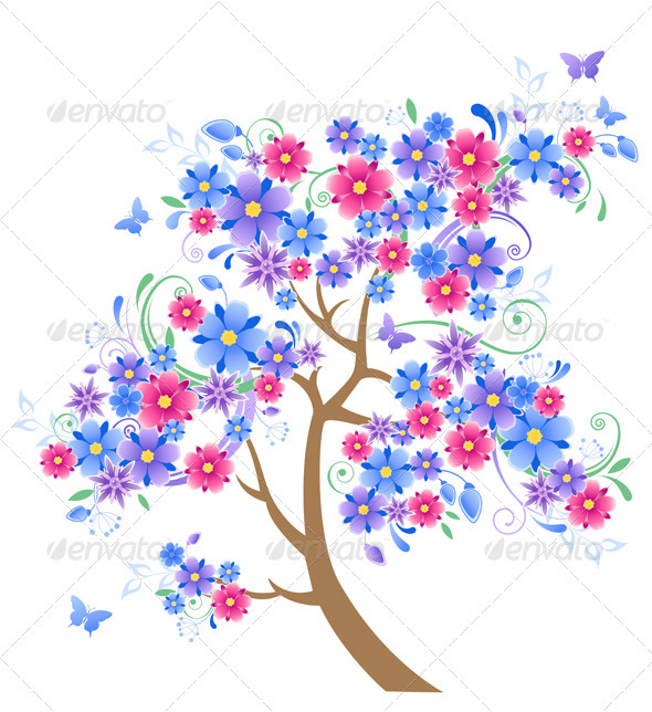 Blue Flowering Tree - Flowers & Plants Nature