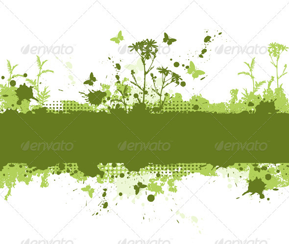 Green Grunge Background - Backgrounds Decorative