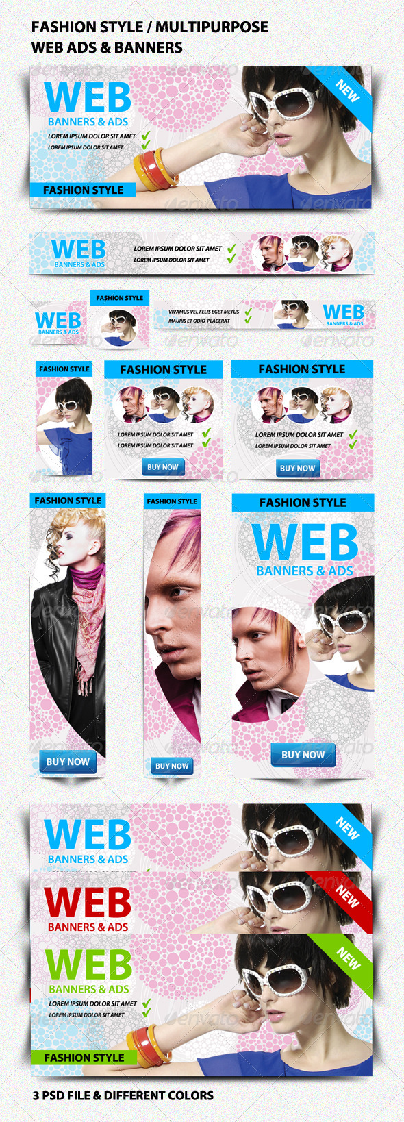 Fashion Style/Multipurpose Web Ads & Banners - Banners & Ads Web Elements