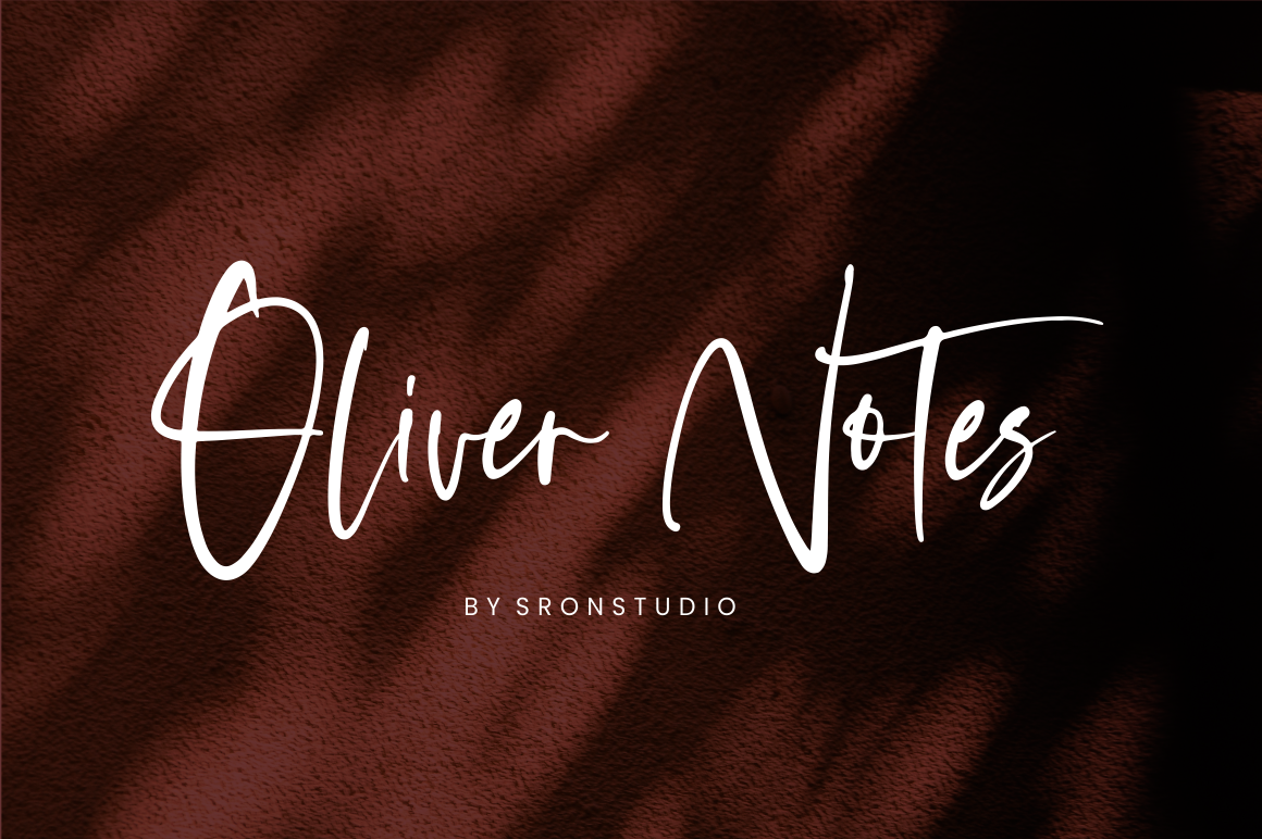 Oliver In Nice Writing Oliver Notes - Handwritten Font by Sronstudio | GraphicRiver