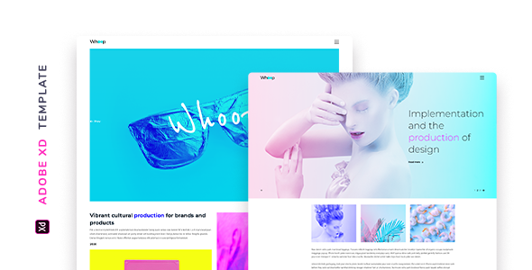 Whoop – Creative Agency Template for XD