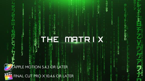 The Matrix - Cinematic Titles - Apple Motion