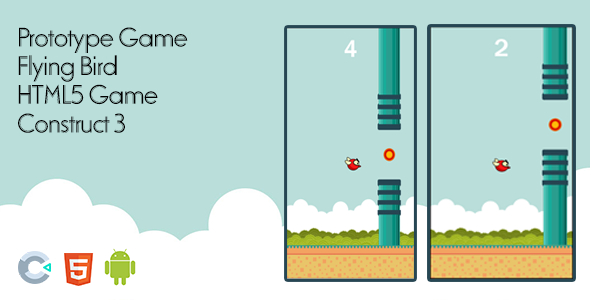 Prototype Game - Flying Bird - HTML5 Game Construct 3