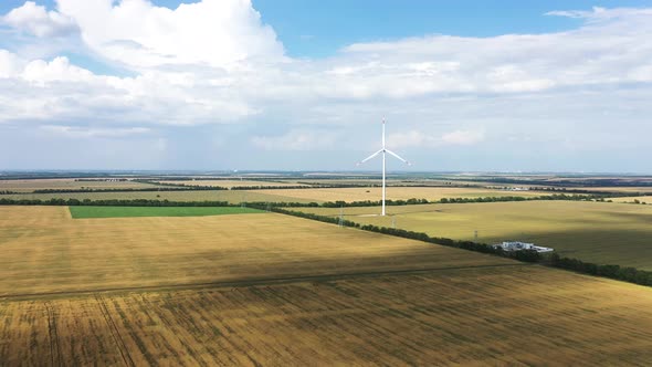 Windmill Generate Electricity in a Fields Alternative Energy