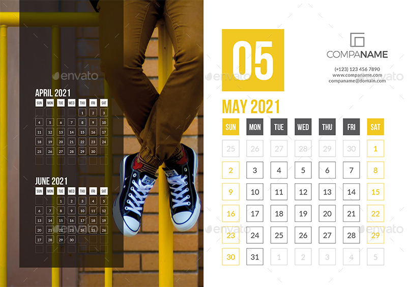 Desk Calendar 21 By Bourjart Graphicriver