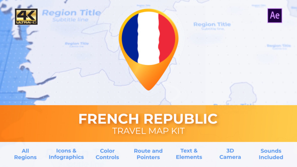 France Map - French Republic Travel Map