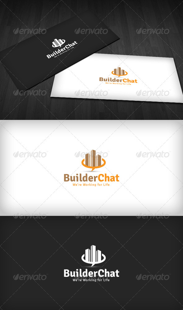 Builder Chat Logo - Buildings Logo Templates