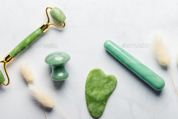 Set of Gua Sha massage tools - Stock Photo - Images
