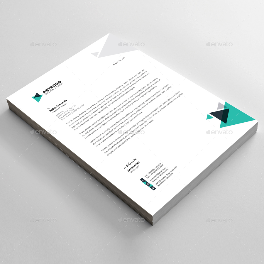 Corporate Letterhead, Print Templates | GraphicRiver