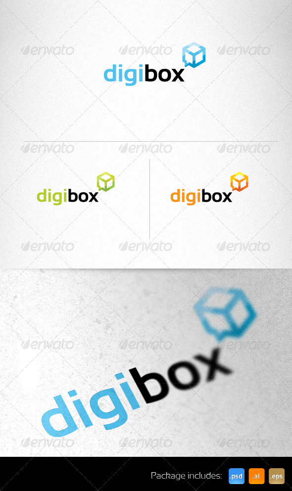Digital Cube Communications Creative Logo - Objects Logo Templates