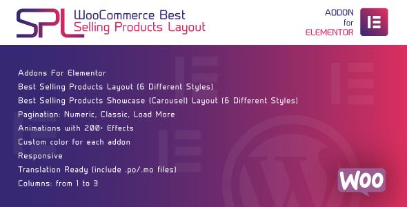 WooCommerce Best Selling Products Layout for Elementor – WordPress Plugin