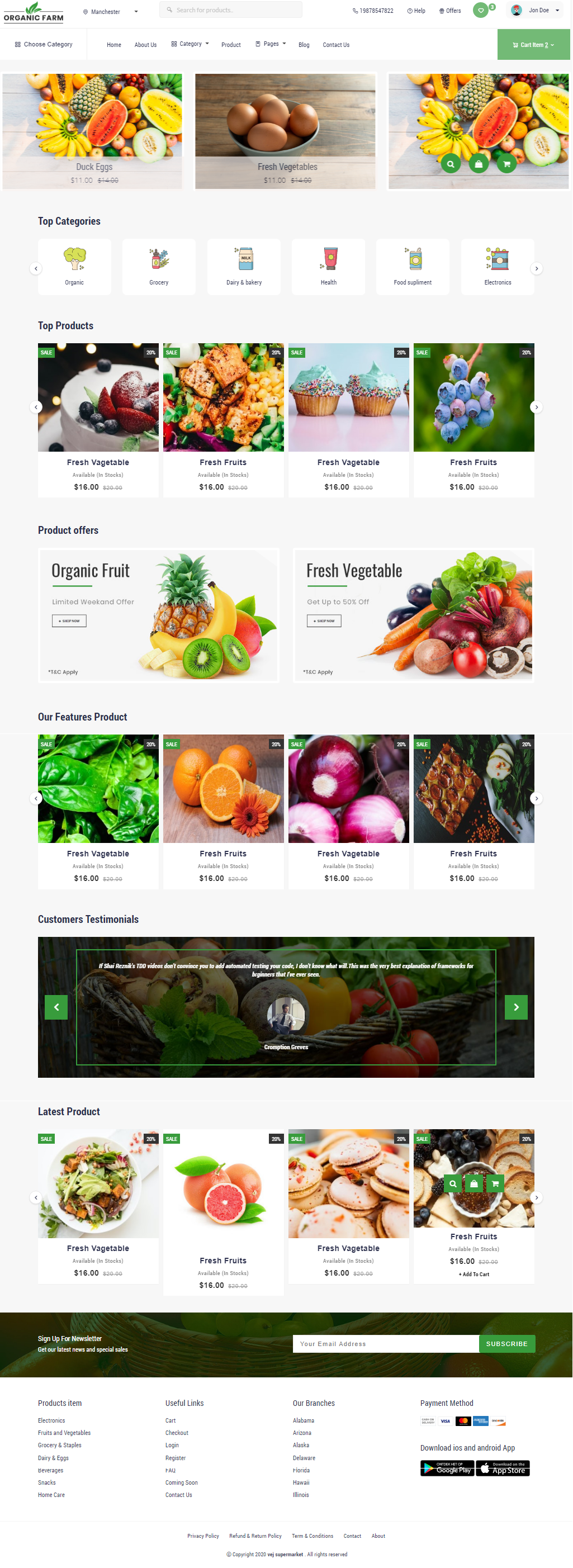 Vegsu - Grocery Supermarket Store HTML Templates by TmdStudio | ThemeForest