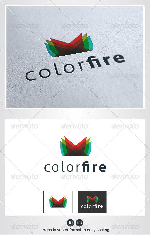 Color Fire Logo - Symbols Logo Templates