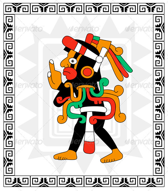 Warrior in style of the Maya