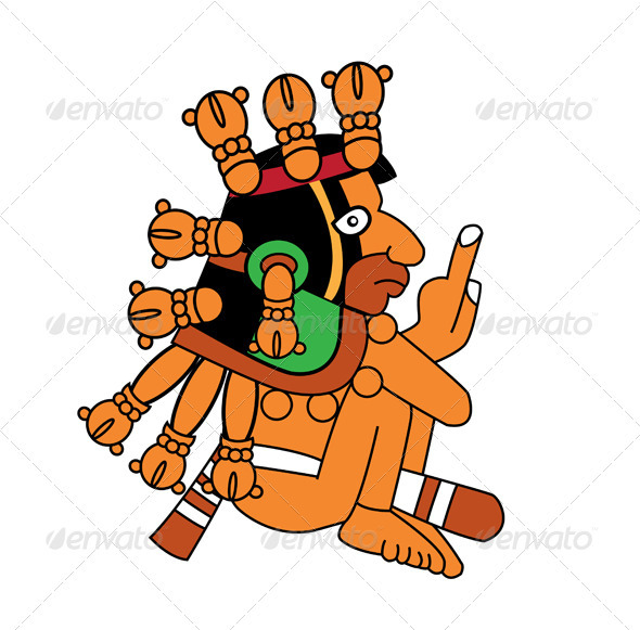 Warrior in style of the Maya