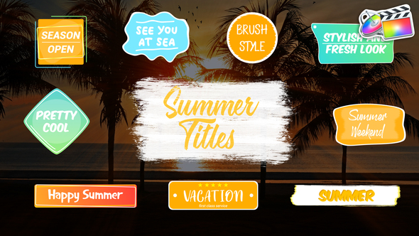 Colorful Summer Titles | FCPX