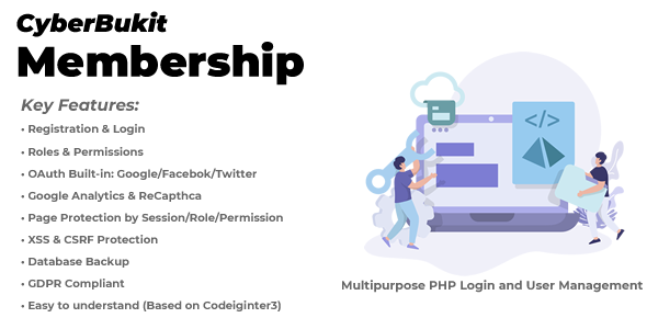 CyberBukit Membership - Multipurpose PHP Login and User Management