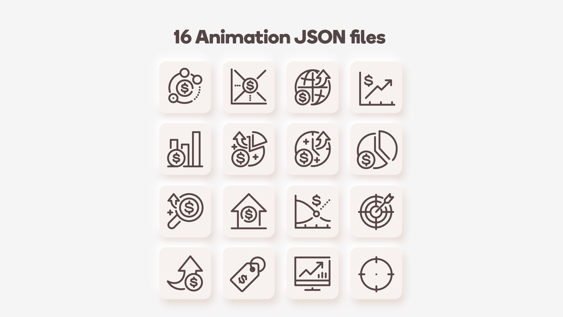 Download Marketing Data Diagram Animated Icons Pack - Lottie Json ...